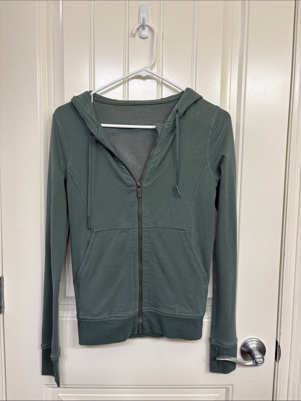 lululemon athletica Full Zip Hoodie‎ - Moss Sage Green Hooded Sweatshirt